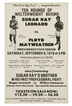 Sugar Ray Leonard and Floyd Mayweather Original Fight Poster